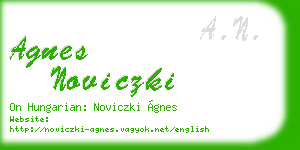 agnes noviczki business card